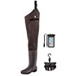 TIDEWE Hip Wader, Lightweight Hip Boot for Men and Women,2-Ply PVCNylon Fishing Hip Wader